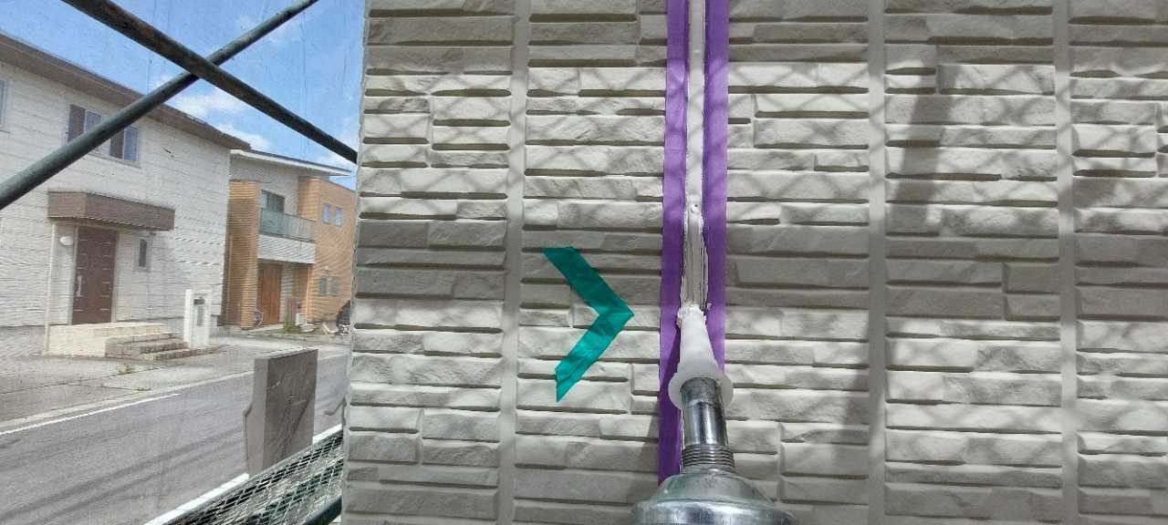 コーキング充填します。