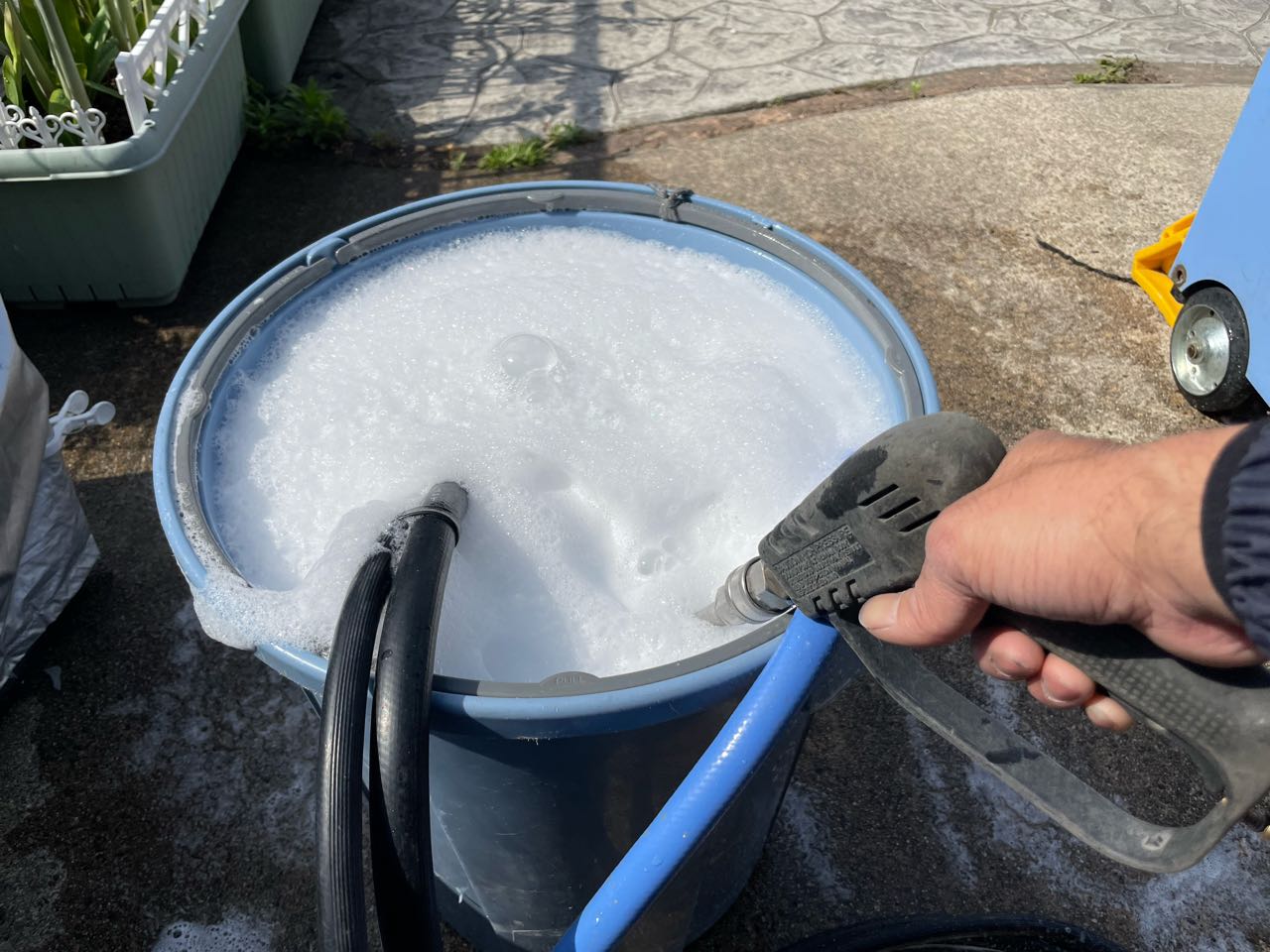 バイオ洗浄原液撹拌。