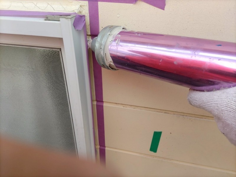 コーキング充填します。