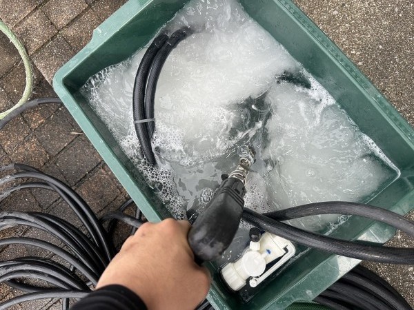 バイオ洗浄原液撹拌。