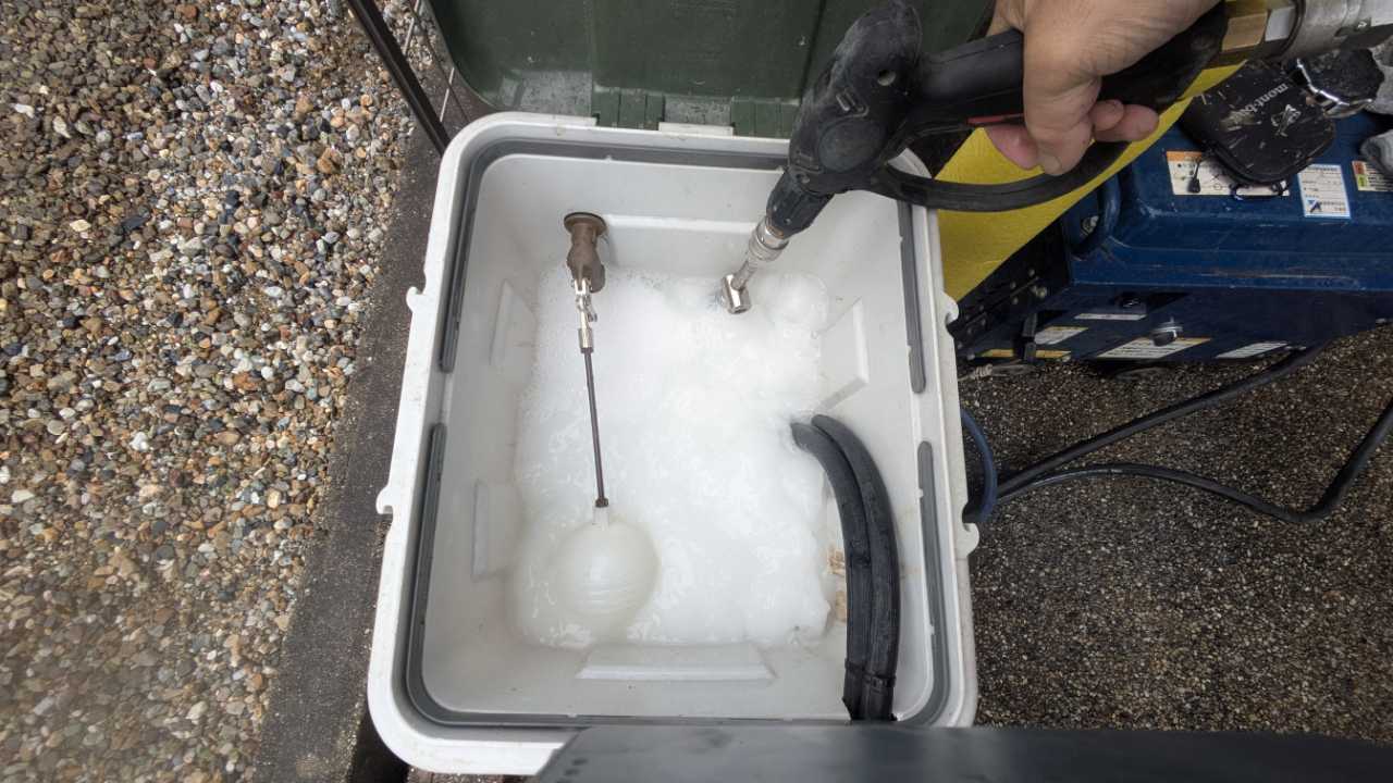 バイオ洗浄原液撹拌。