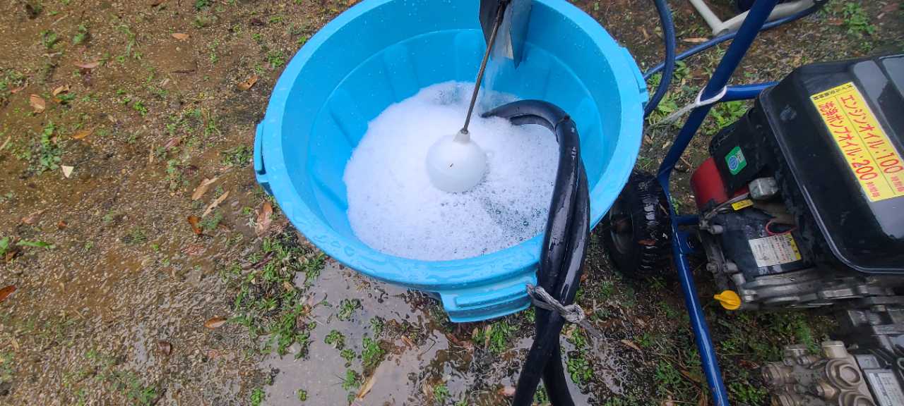 バイオ洗浄原液撹拌。