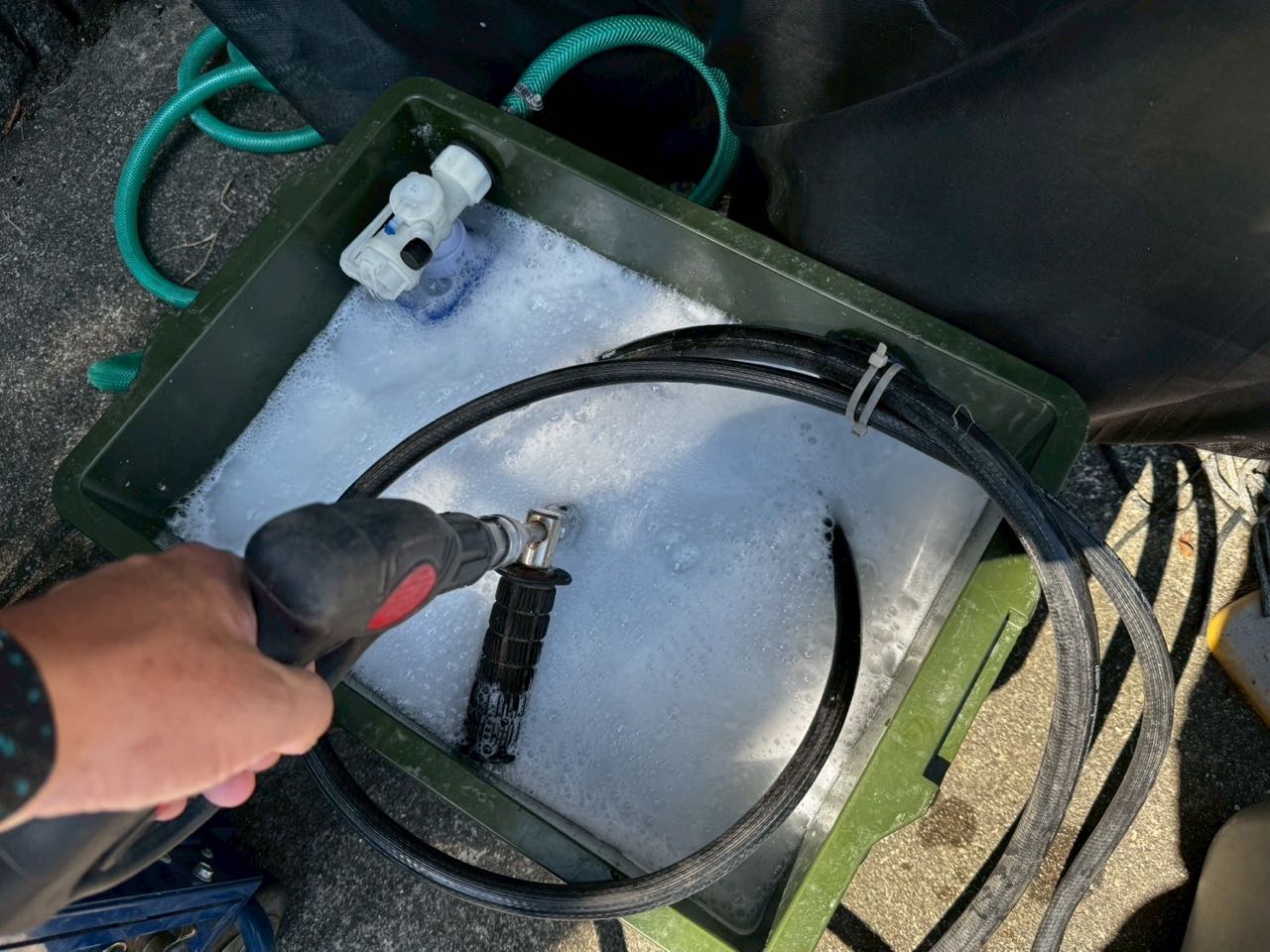 バイオ洗浄原液撹拌。