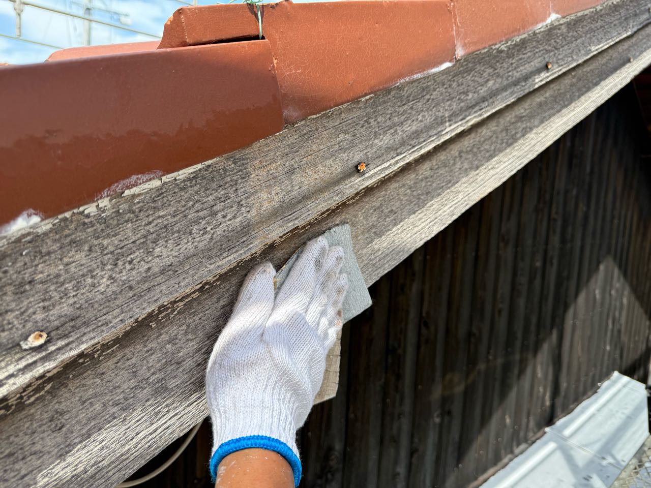 ケレン作業です。