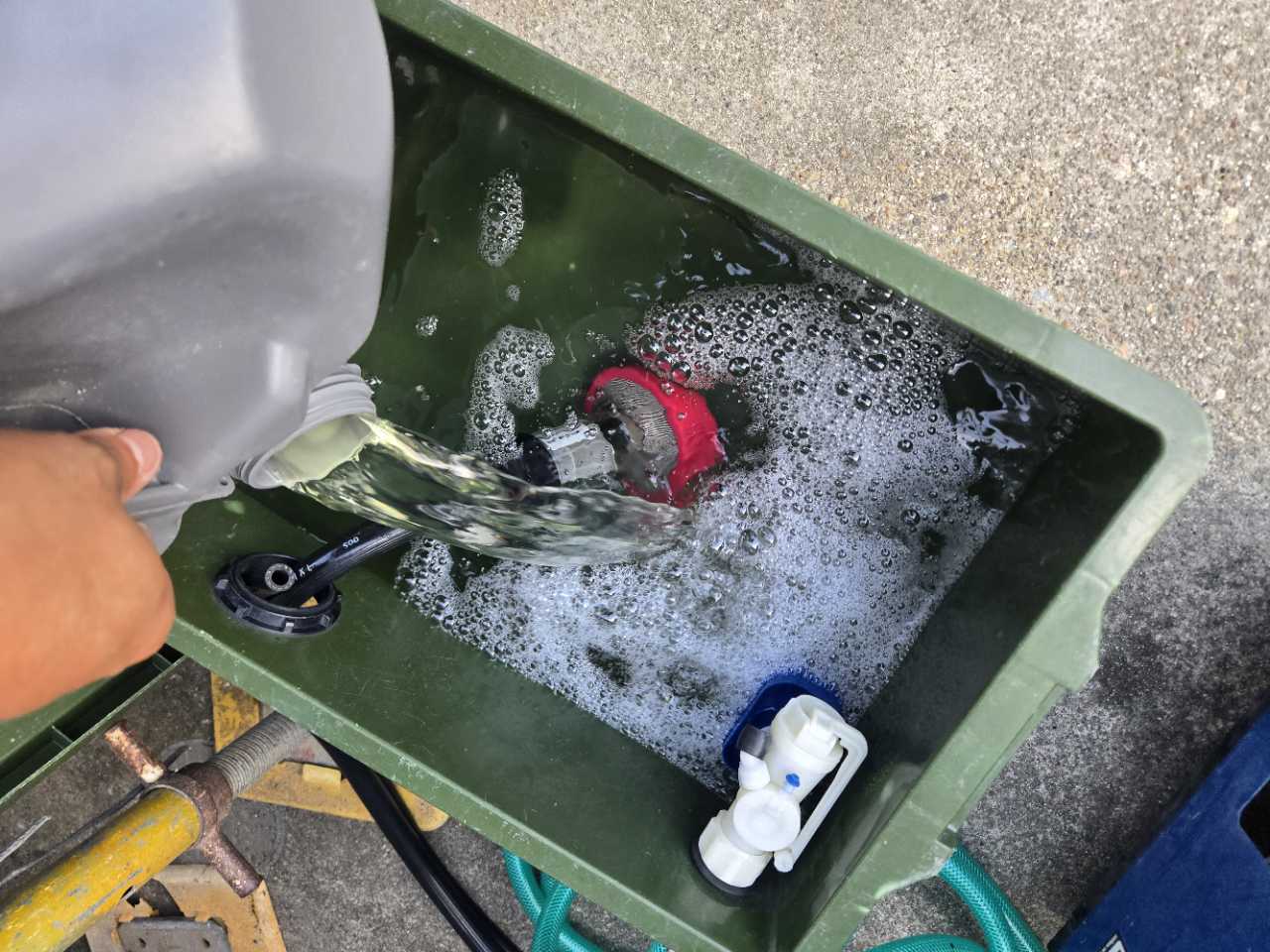 バイオ洗浄原液撹拌。