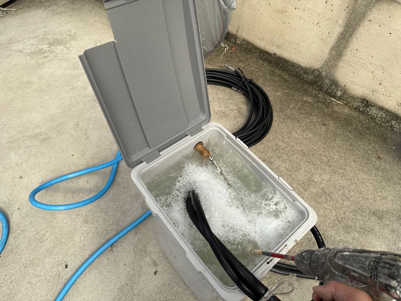 バイオ洗浄原液撹拌。