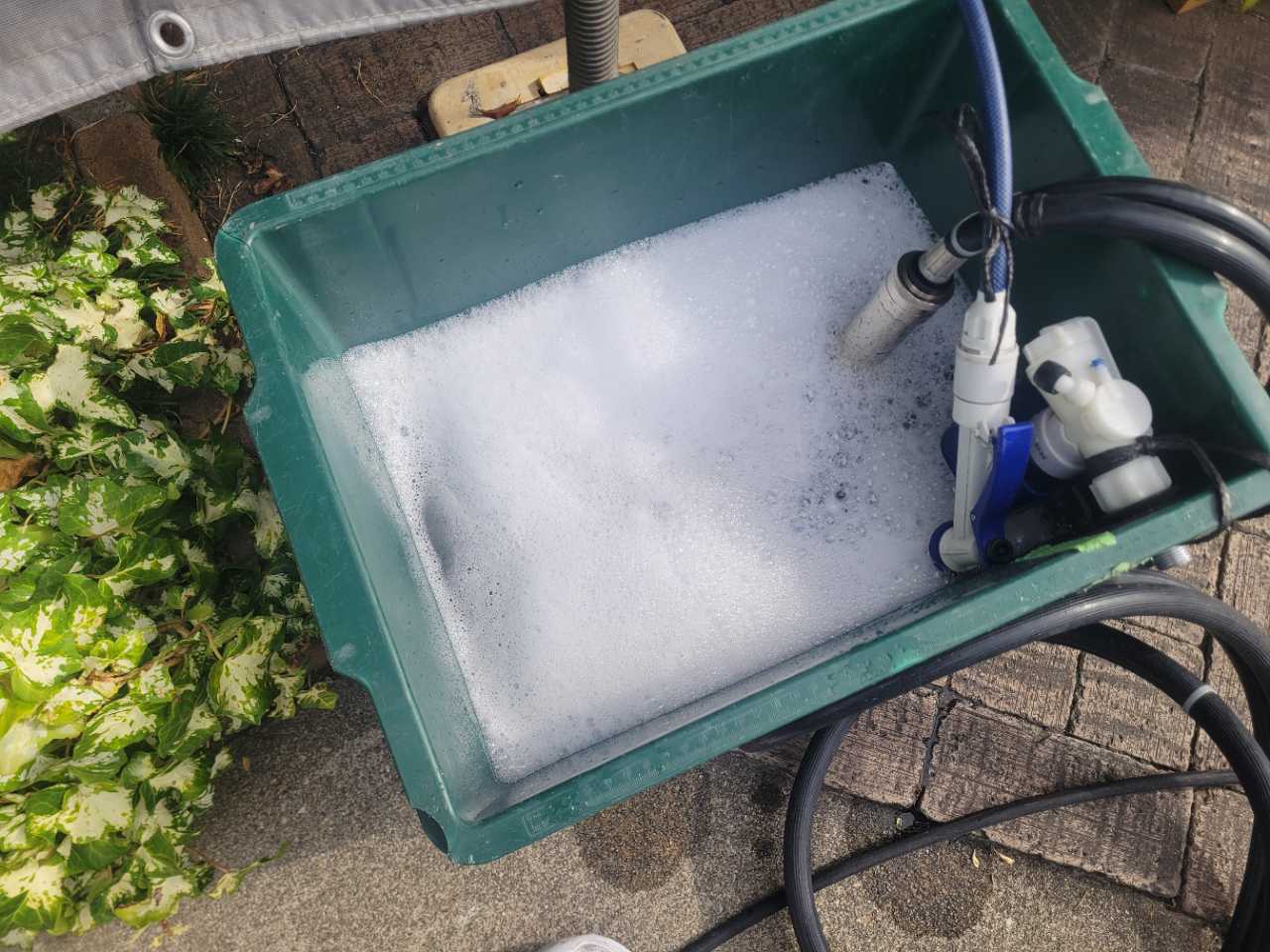 バイオ洗浄原液撹拌。