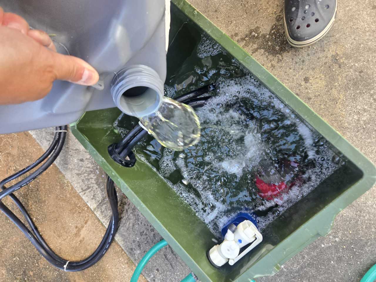 バイオ洗浄原液撹拌。
