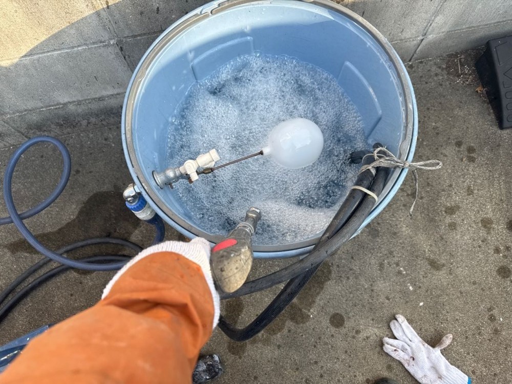 バイオ洗浄原液撹拌。