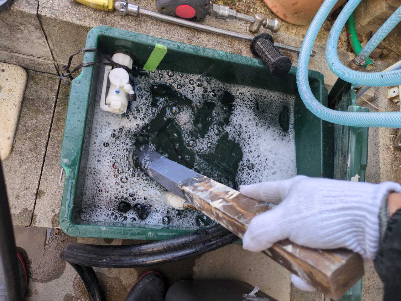 バイオ洗浄原液撹拌。