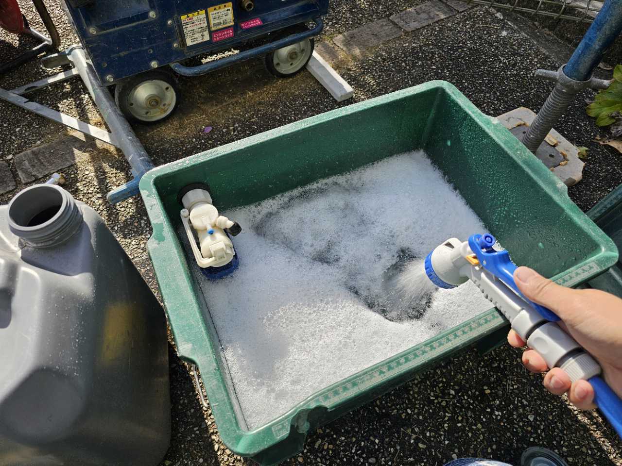 バイオ洗浄原液撹拌。