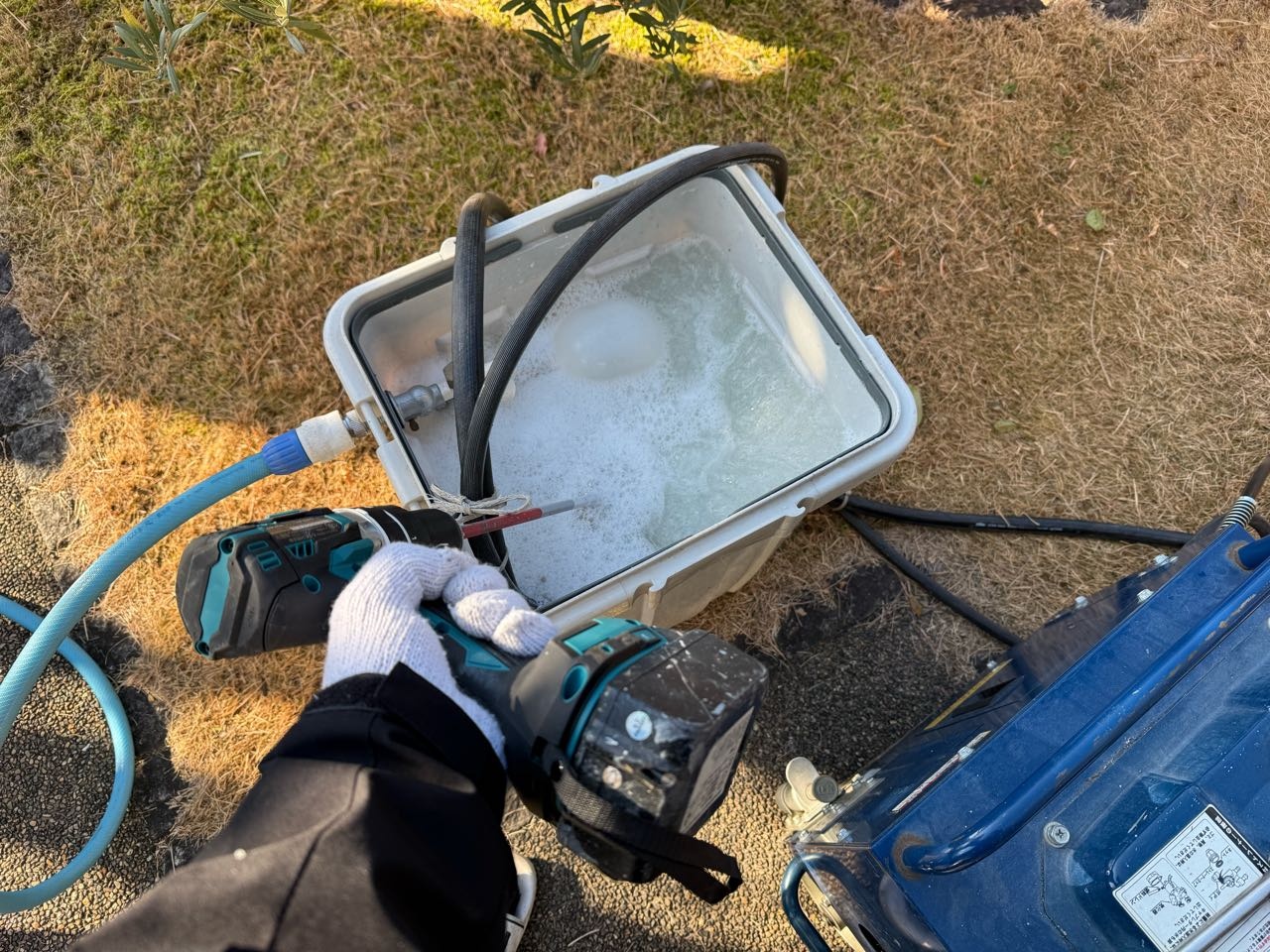 バイオ洗浄原液撹拌。