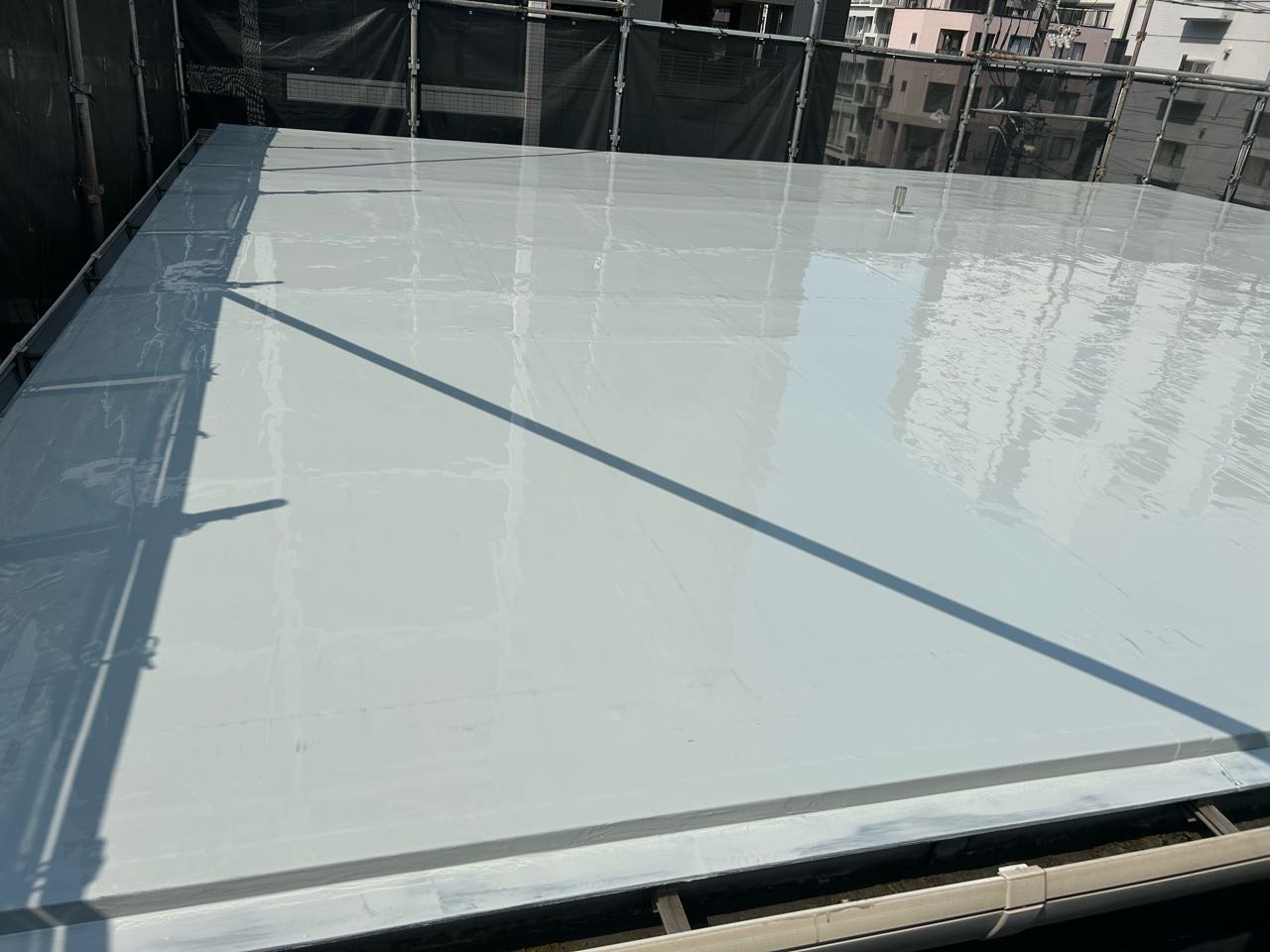 ウレタン防水塗布2回目。