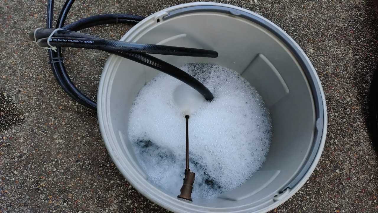 バイオ洗浄原液撹拌。