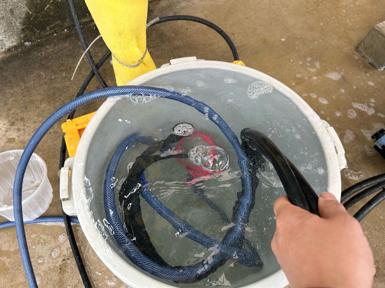 バイオ洗浄原液撹拌。