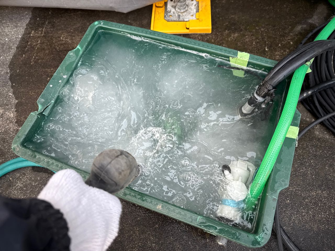 バイオ洗浄原液撹拌。