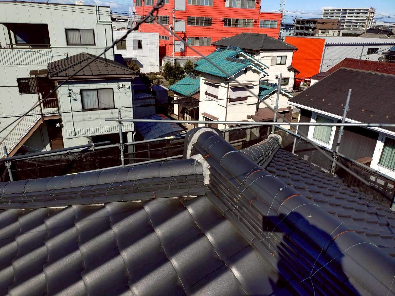 鬼瓦施工前です。