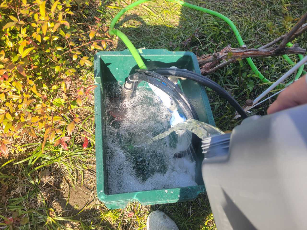バイオ洗浄原液混入。