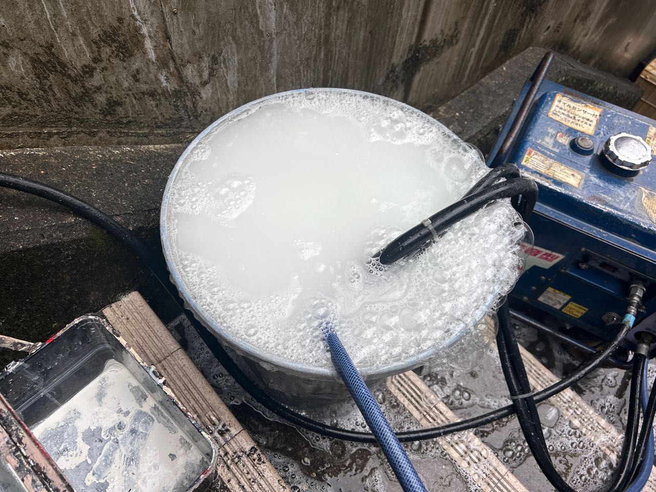 バイオ洗浄原液撹拌。