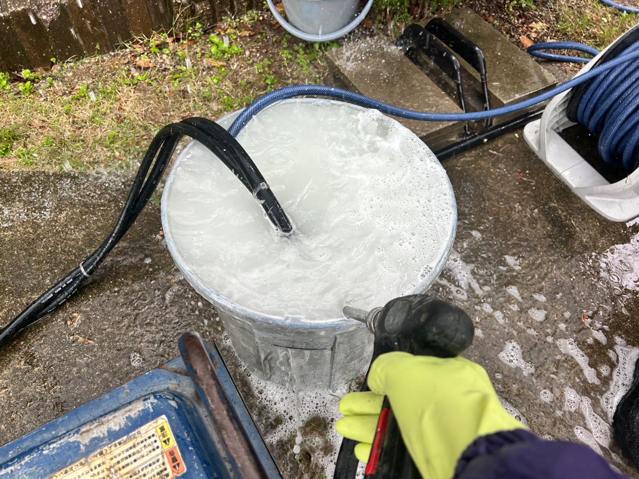 バイオ洗浄原液撹拌。