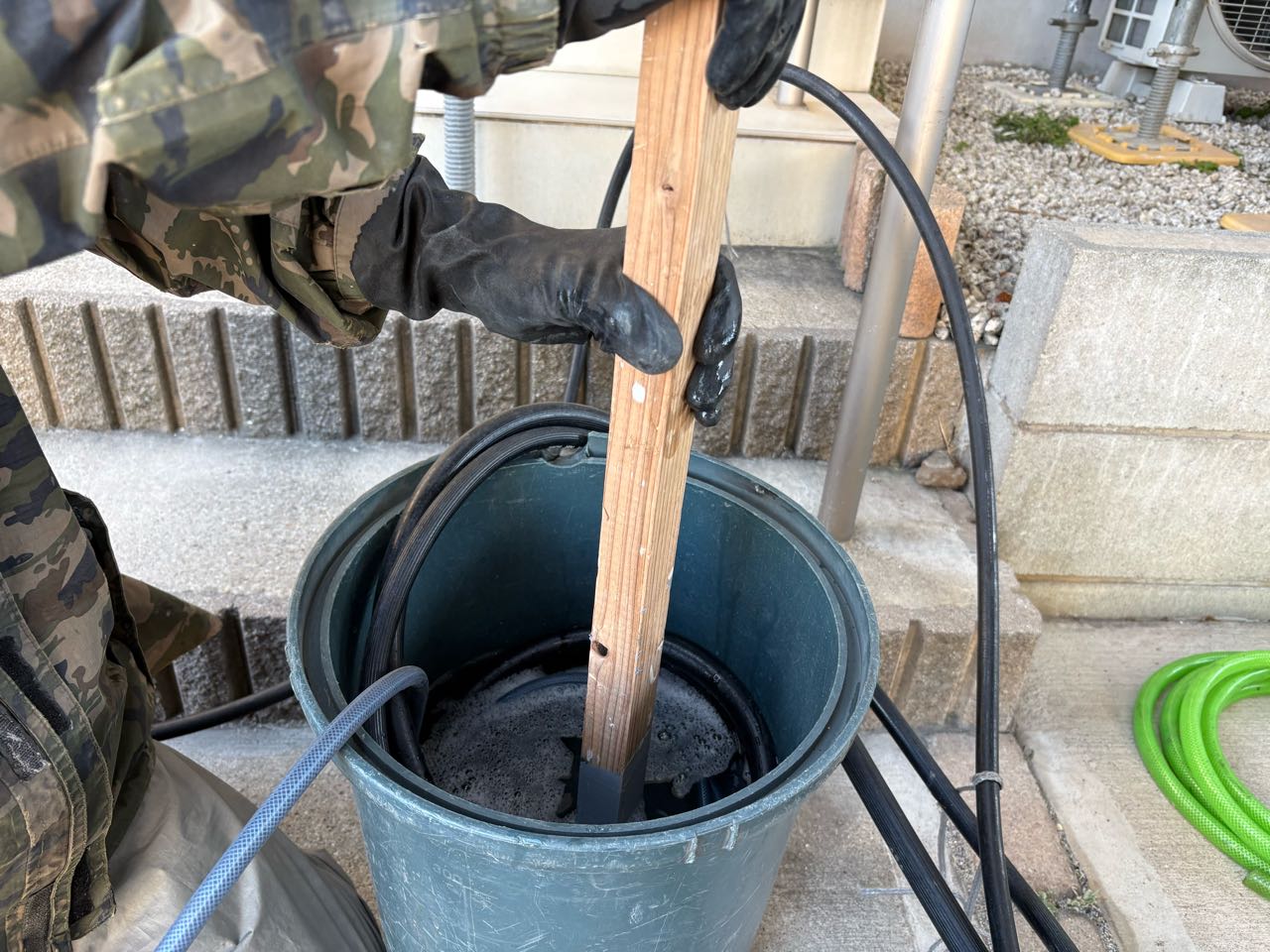 バイオ洗浄原液撹拌。