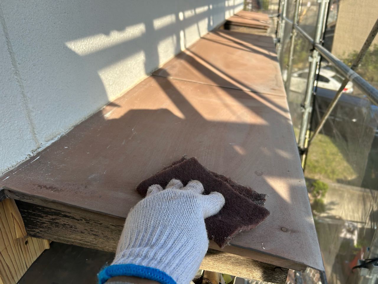 ケレン作業です。