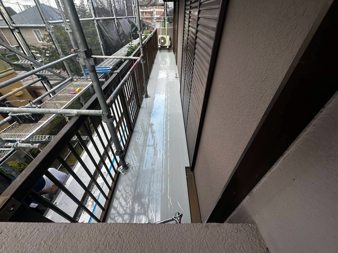 ウレタン防水塗布2回目。