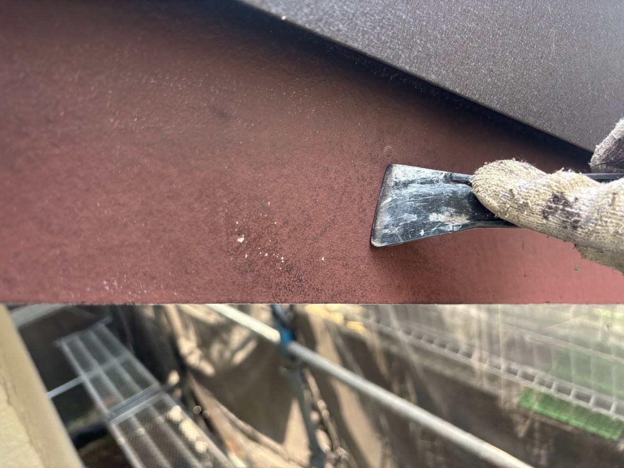 ケレン作業です。
