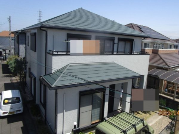 外壁塗装･ ベランダ防水, 屋根 カバー工法施工事例　岡崎市宇頭町 S様邸　