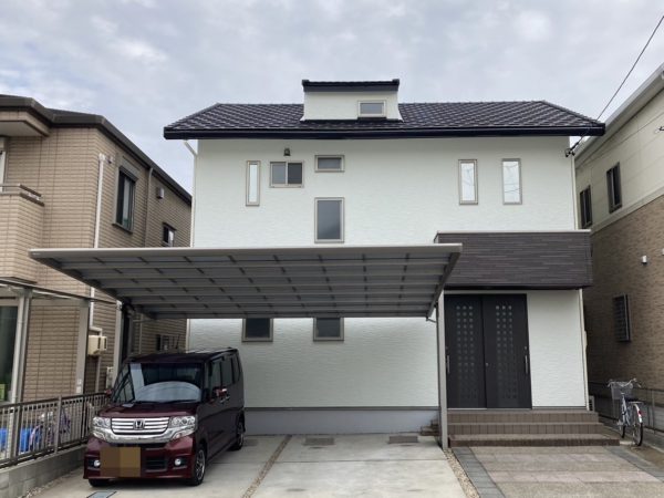 オカザキホーム様施工のお住まいの外壁塗装･ ベランダ防水施工事例　高浜市湯山町 M様邸