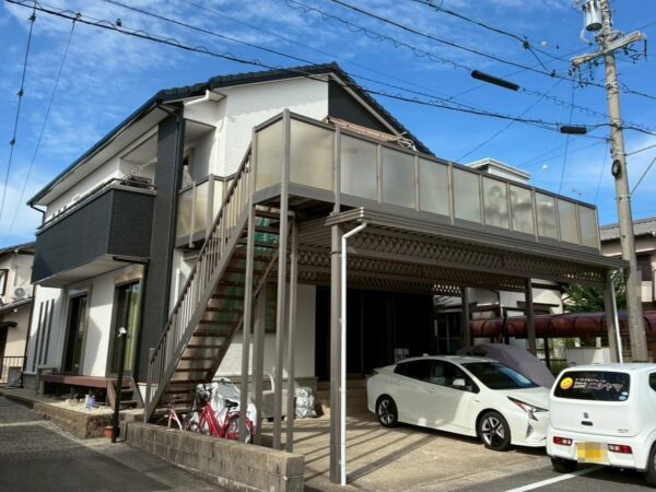 タマホーム様施工のお住まいの豊田市住吉町 F様邸 外壁塗装・ベランダ防水施工事例