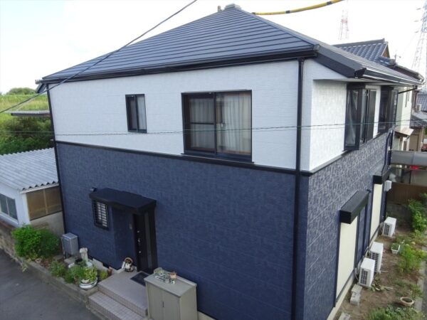アイフルホーム様施工のお住まいの岡崎市中園町 T様邸 外壁塗装・屋根カバー工法施工事例
