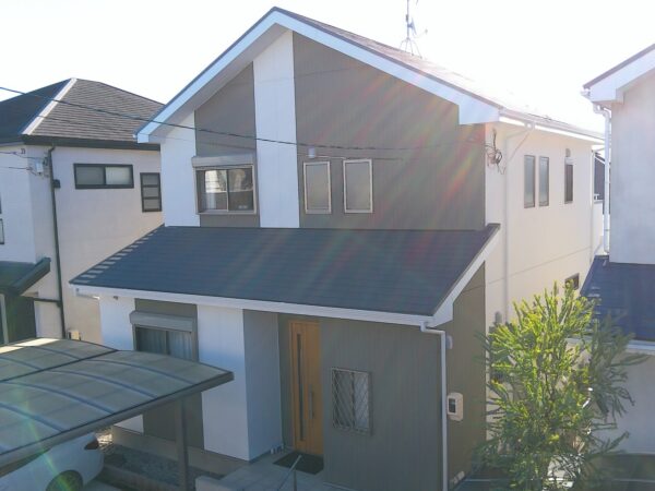 玉善様施工のお住まいの名古屋市緑区 U様邸 外壁塗装・ベランダ防水・屋根塗装・付帯部板金施工事例