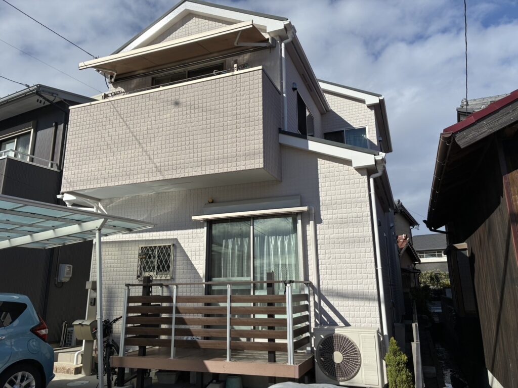 一般工務店様施工のお住まいの刈谷市野田町 O様邸 外壁塗装施工事例