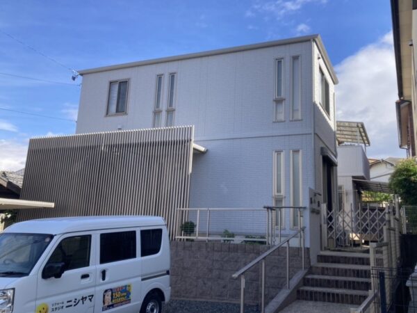 トヨタホーム様施工のお住まいの岡崎市東蔵前町 I様邸 外壁塗装施工事例