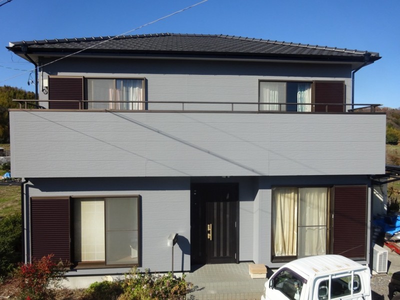 (有)滝三建築様施工のお住まいの額田郡幸田町 O様邸 外壁塗装・ベランダ防水施工事例