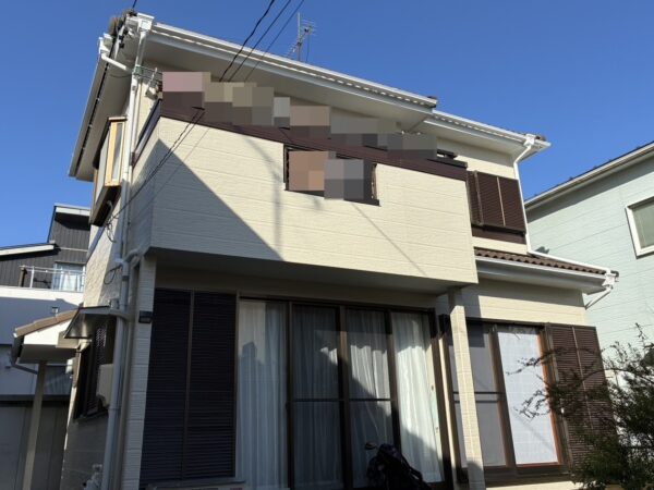 一般工務店様施工のお住まいの名古屋市緑区 K様邸 外壁塗装・ベランダ防水施工事例
