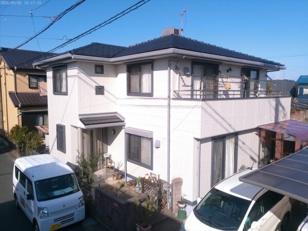 パナホーム様施工のお住まいの豊川市伊奈町 T様邸 外壁塗装施工事例