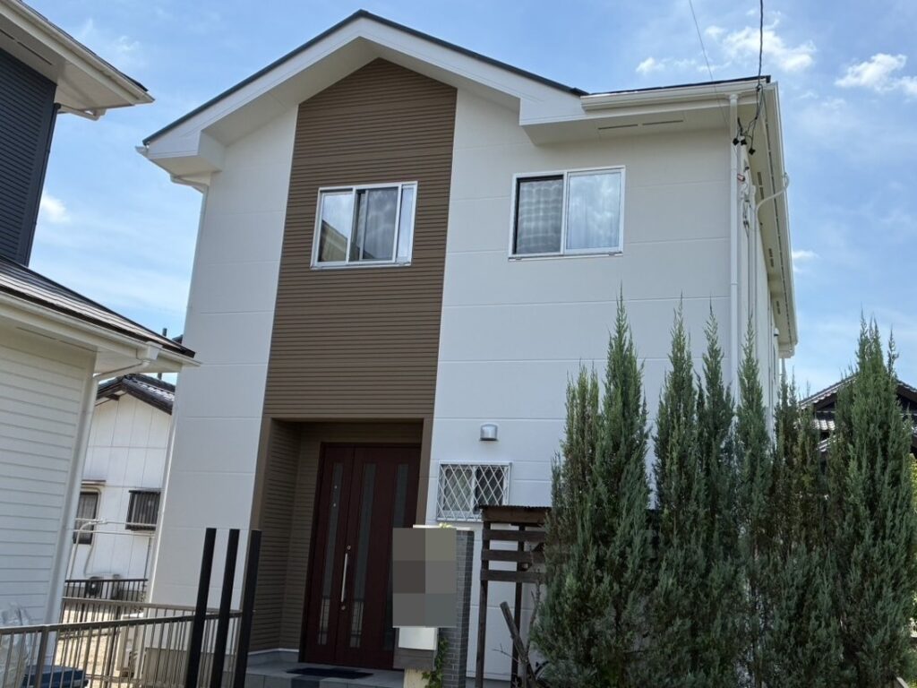 ユニバーサルホーム様施工のお住まいの豊田市越戸町 S様邸 外壁塗装・ベランダ防水施工事例