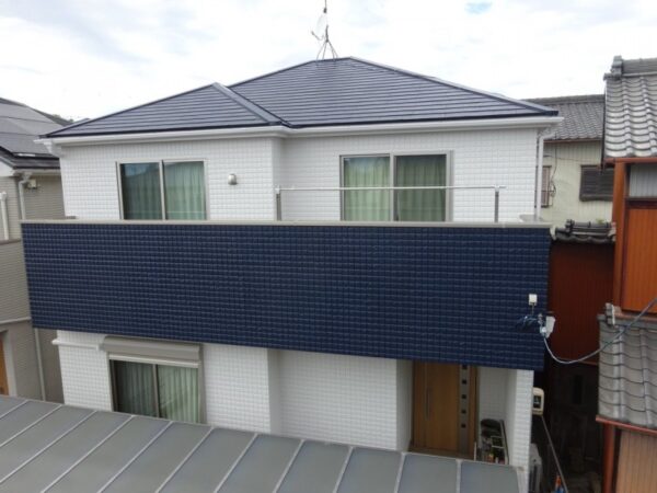 タクトホーム様施工のお住まいの岡崎市六供町 Y様邸 外壁塗装・ベランダ防水・屋根塗装施工事例