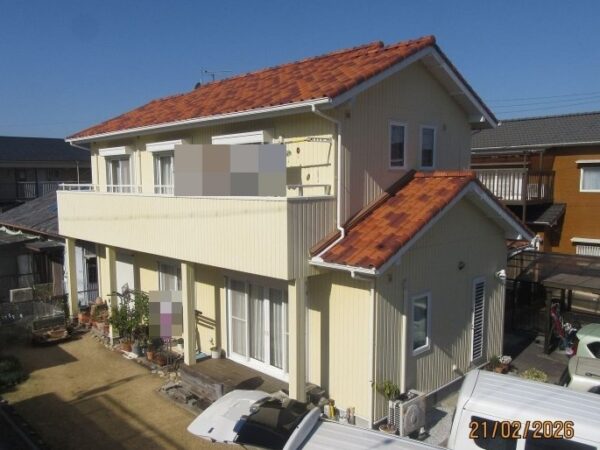 豊橋市新栄町 S様邸 外壁塗装・ベランダ防水・屋根漆喰施工事例　リフォームスタジオニシヤマ